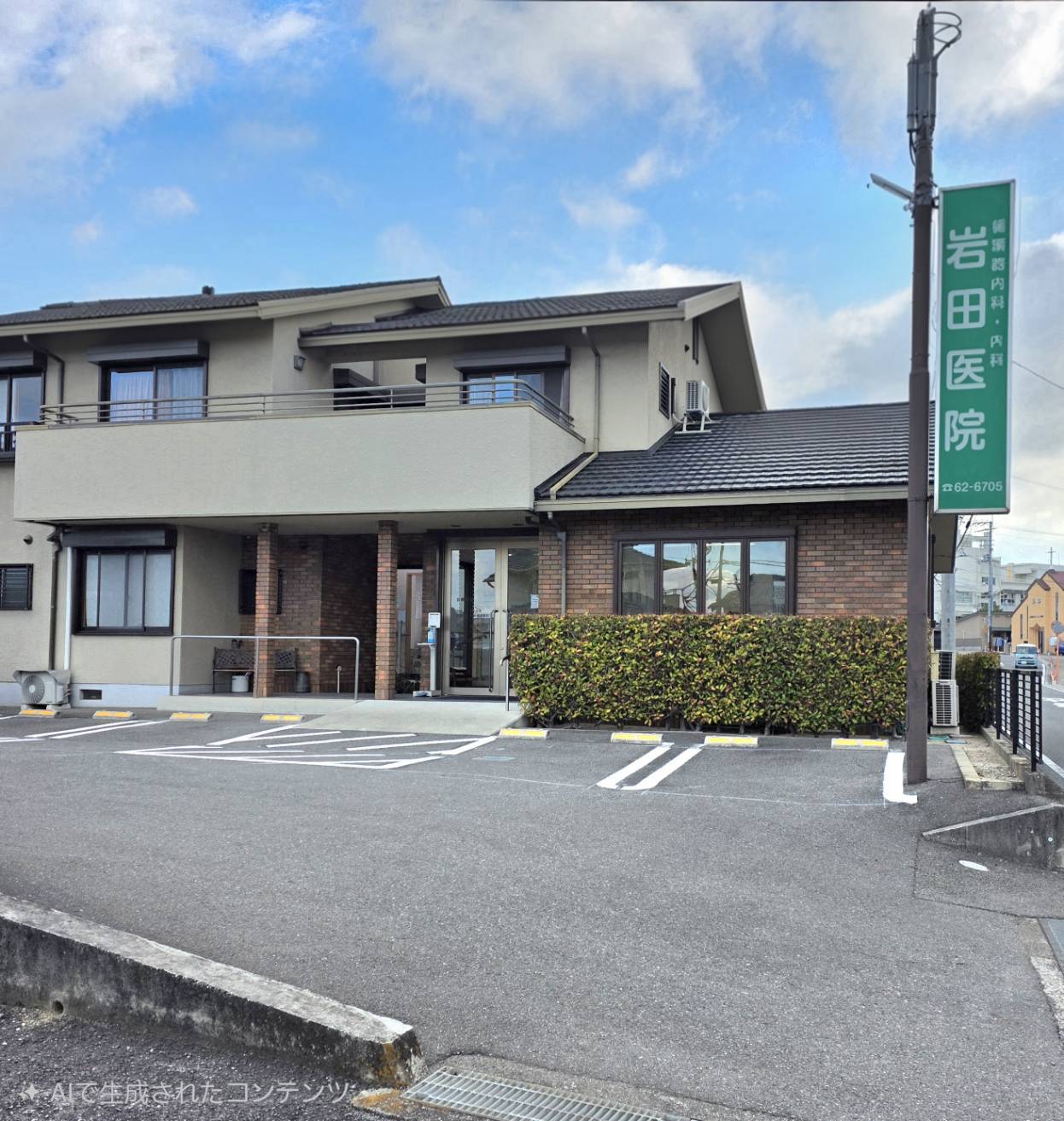 岩田医院の外観 — 来院時の目印にしてください